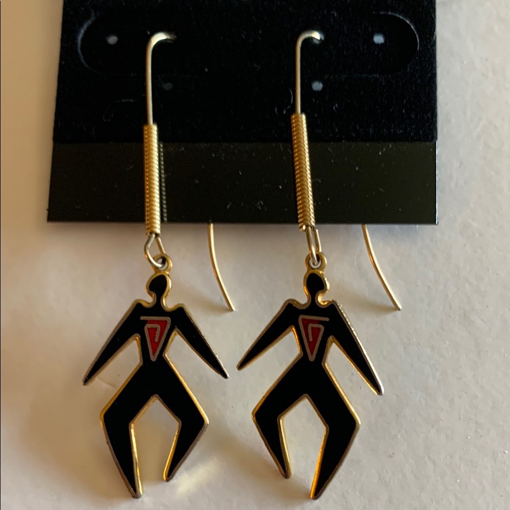 Vintage Laurel Burch Dancers Earrings people old souls - Picture 2 of 4